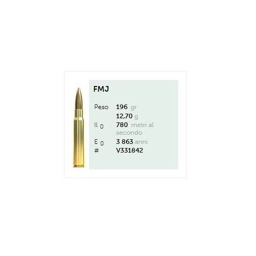 S&B 8X57 JS GRS.196 FMJ (PZ.50)