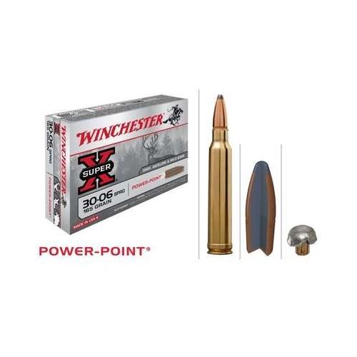 WINCH. CAL 30-06 POWER POINT 165 grs.
